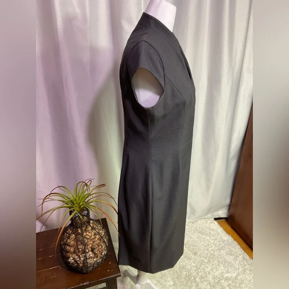 Calvin Klein Grey Wrap Fitted Dress - Picture 7 of 13